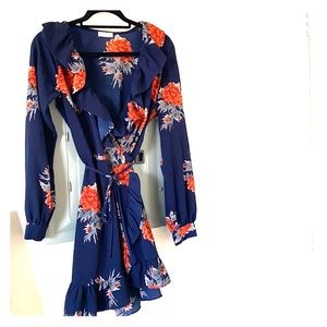 Floral wrap dress